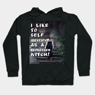 I like to self-identify as a depressed Witch! Hoodie